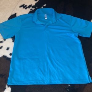 Men’s blue golf polo